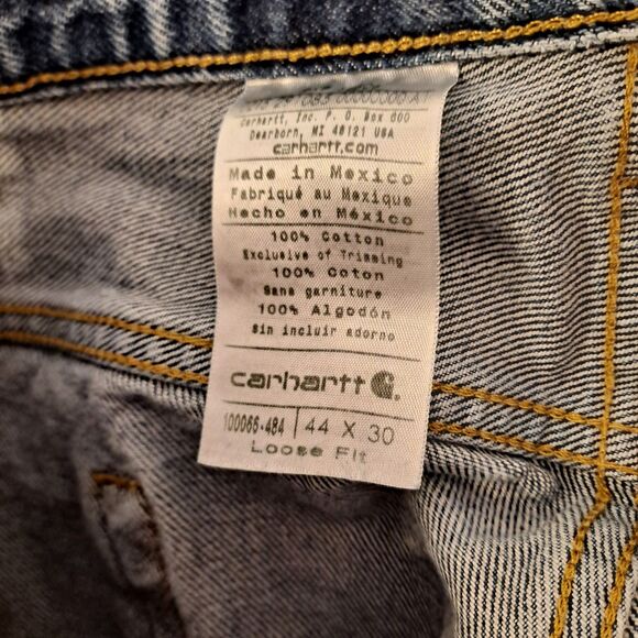 Carhartt Loose Fit Jeans Men's 44 X 30 (42 X 30) Blue Medium Wash - Picture 3 of 12
